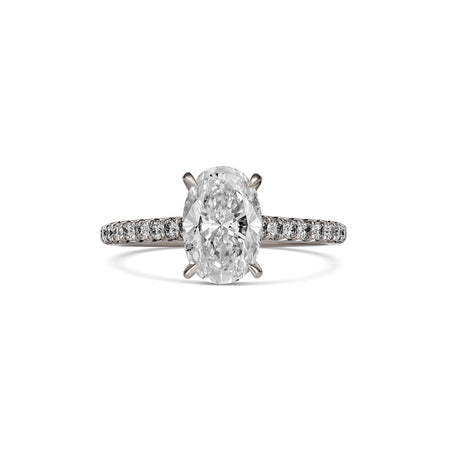 Classic Taylor Oval Cut Diamond Engagement Ring | Platinum