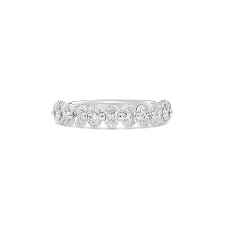 Eternity Half Oval Cut Diamond Band | Platinum