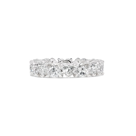 Riviera Heart Shaped Diamond Eternity Band | White Gold