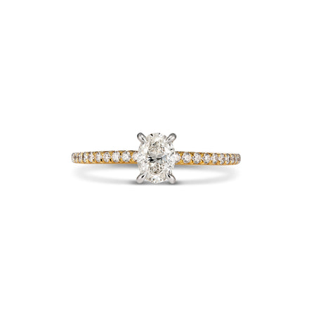 Endless Crawford Oval Cut Diamond Engagement Ring | 18K Yellow Gold