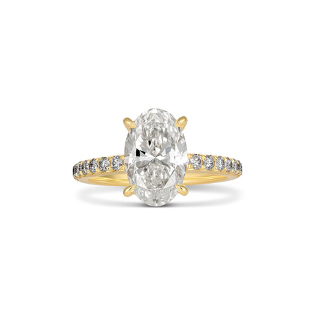Hot Rocks® Crawford Oval Cut Diamond Engagement Ring | 18K Yellow Gold