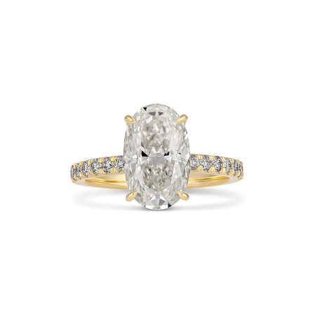 Hot Rocks® Crawford Oval Cut Diamond Engagement Ring | 18K Yellow Gold