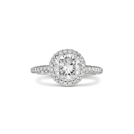 Classic Minelli Round Brilliant Cut Diamond Engagement Ring | Platinum
