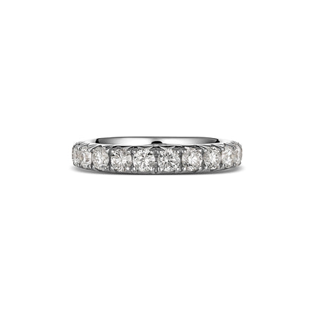 Krisscut Diamond Wedding Band | White Gold