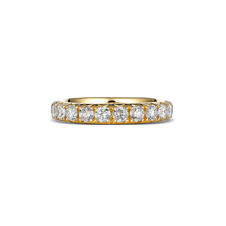 Wedding Krisscut Round Brilliant Cut Diamond Ring | Yellow Gold