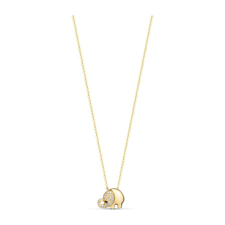 Little Rocks® Elephant Pendant Necklace | 18K Yellow Gold