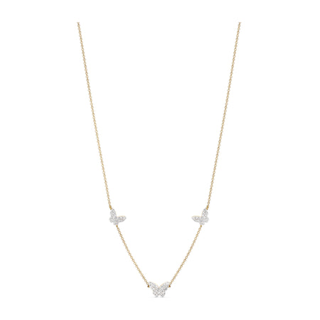 Little Rocks® Butterfly Trio Necklace | 18K Yellow Gold