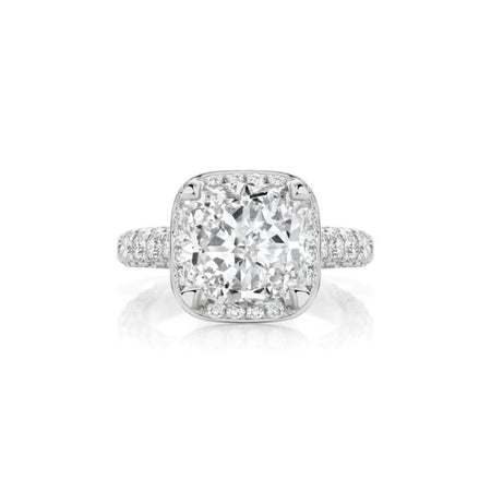 Hot Rocks® Minelli Cushion Cut Diamond Engagement Ring | 18K White Gold