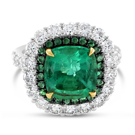 Regal Collection® Emerald & Diamond Ring | White Gold