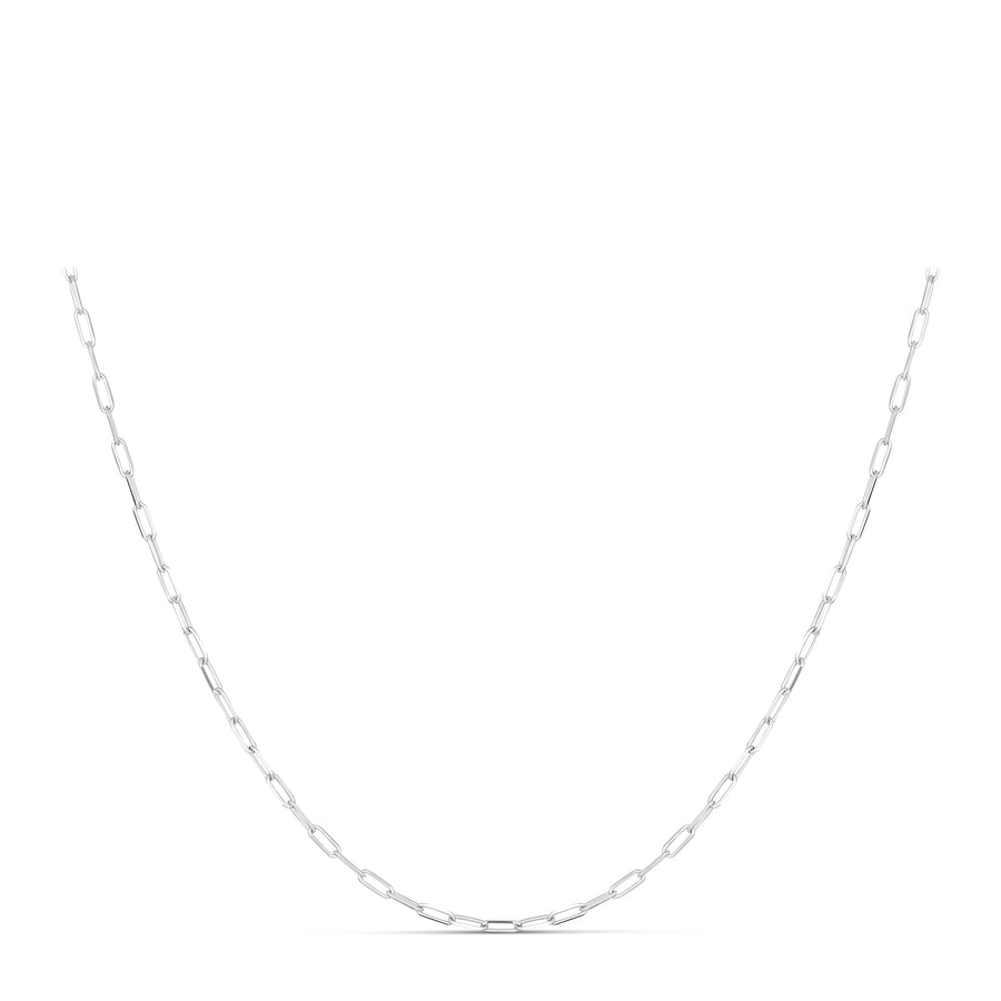 Capri Dreaming® Paperclip Small Necklace | White Gold