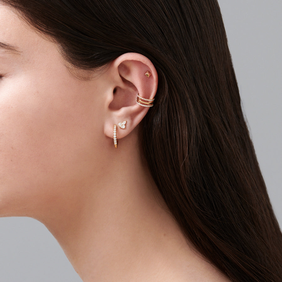 Icon Blossom Diamond Stud Earrings | Yellow Gold
