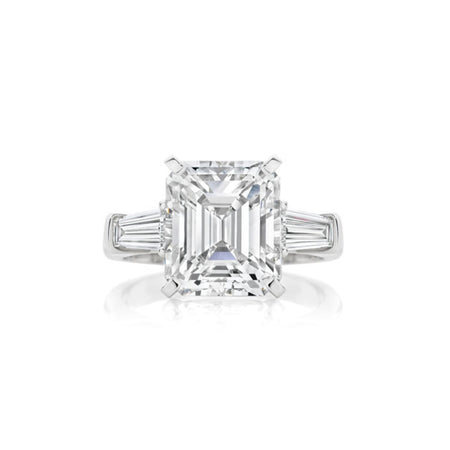Grandeur Amalia Emerald Cut Diamond Engagement Ring | Platinum