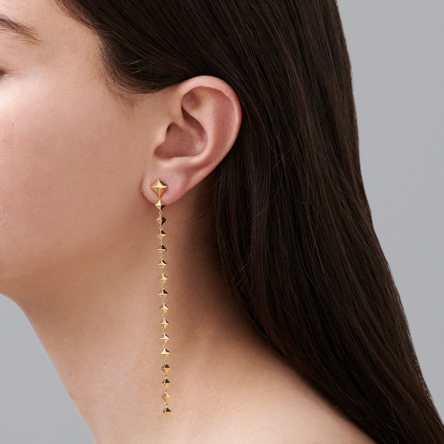 R.08™ Matrix Drop Earrings | Yellow Gold