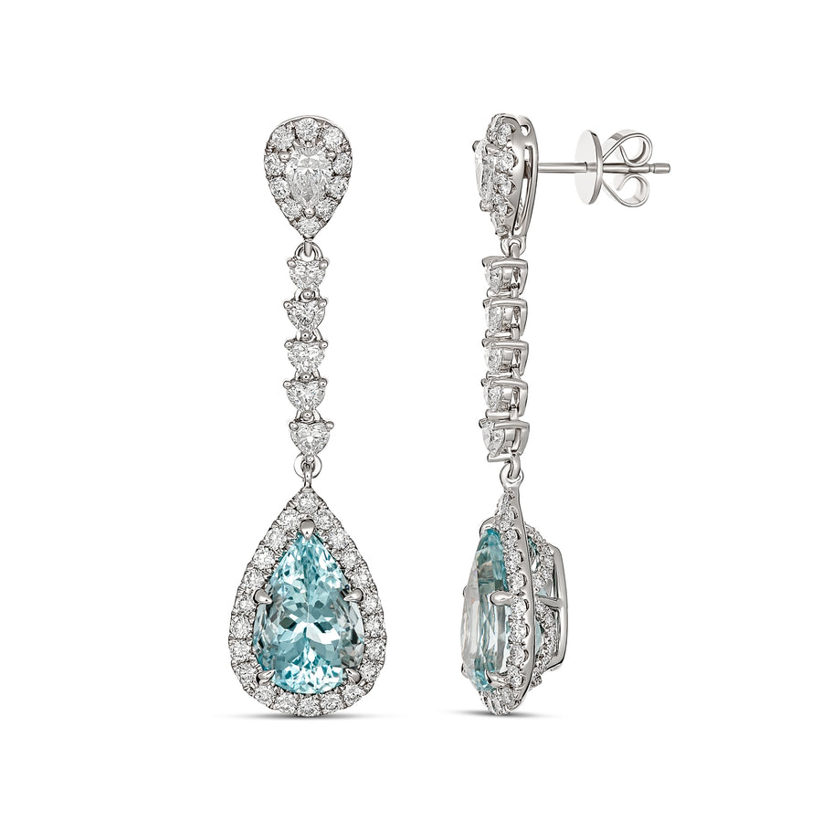 Regal Collection® Aquamarine Earrings | White Gold
