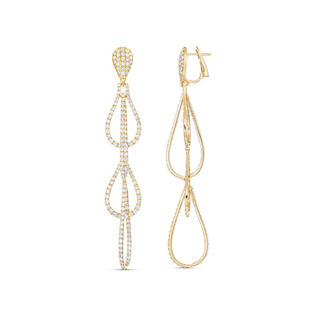 Capri Dreaming® Breeze Pavé Tear Drop Earrings | 18K Yellow Gold
