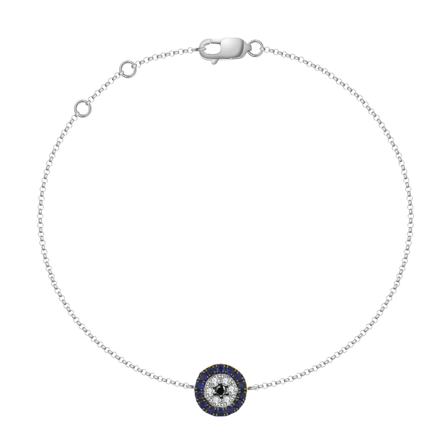 Capri Dreaming® Evil Eye Diamond Bracelet | White Gold