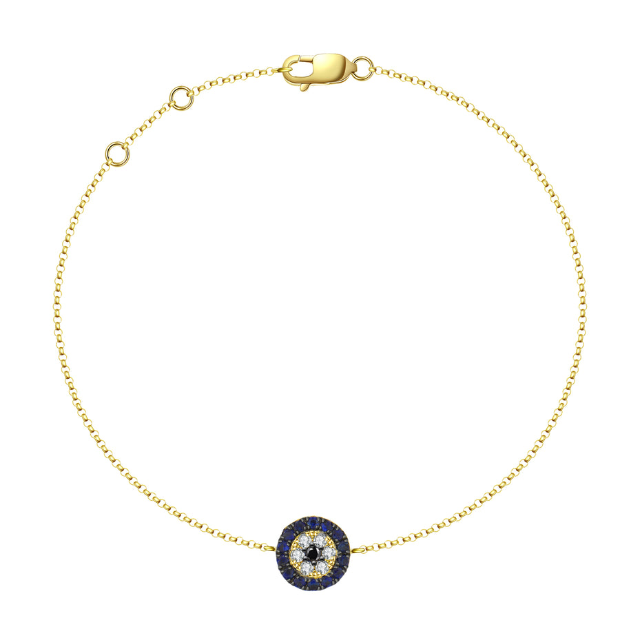 Capri Dreaming® Evil Eye Diamond Bracelet | Yellow Gold