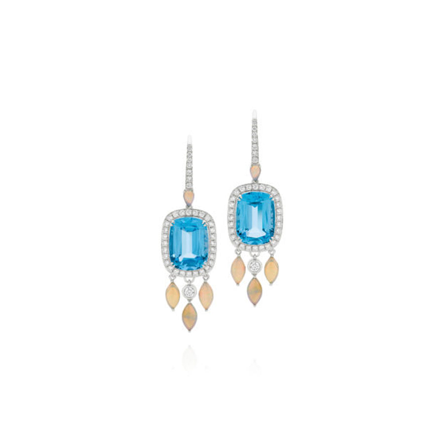 Bauble® Blue Topaz Opal Drop Earrings