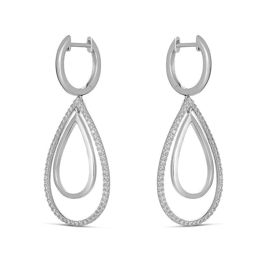 Capri Dreaming® Breeze Single-Diamond Drop Earrings | White Gold