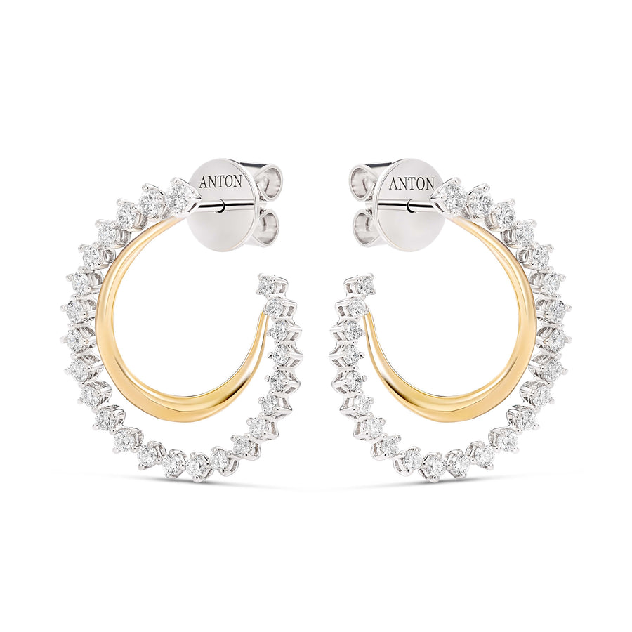 Capri Dreaming® Compass Single Diamond Earring | White & Yellow Gold