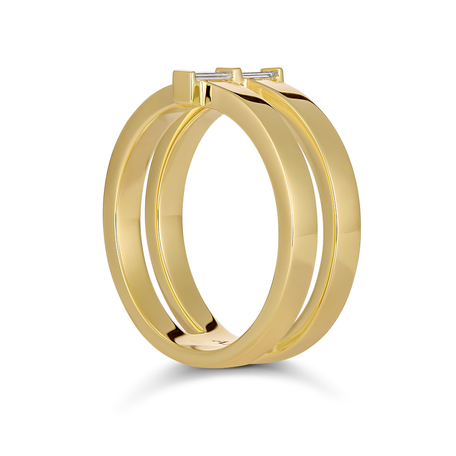 Capri Dreaming® Lighthouse Baguette Diamond Ring | Yellow Gold