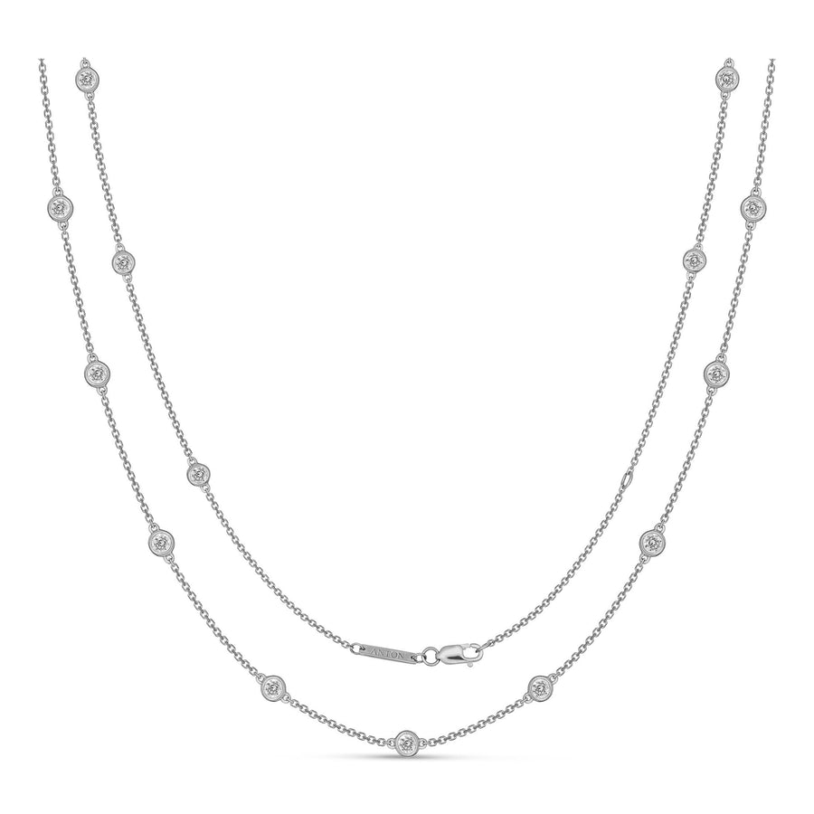 Capri Dreaming® Dot Chain 1.00CT Necklace | White Gold