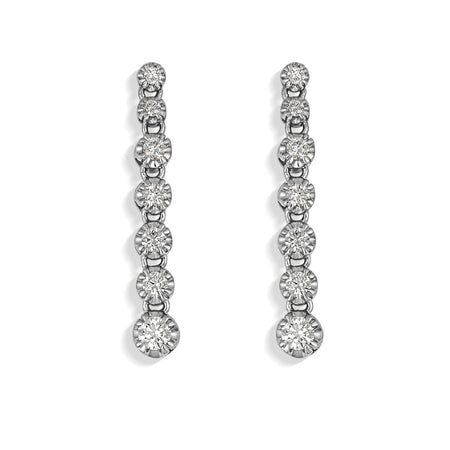 Allure Drop Earrings | White Gold