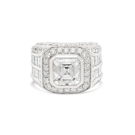 Hot Rocks® High Jewellery Men's Diamond Ring | White Gold