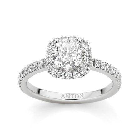Endless Minelli Cushion Cut Diamond Engagement Ring | 18K White Gold