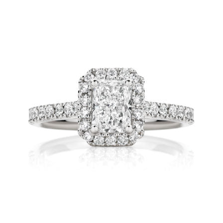 Endless Minelli Radiant Cut Diamond Engagement Rings | 18K White Gold