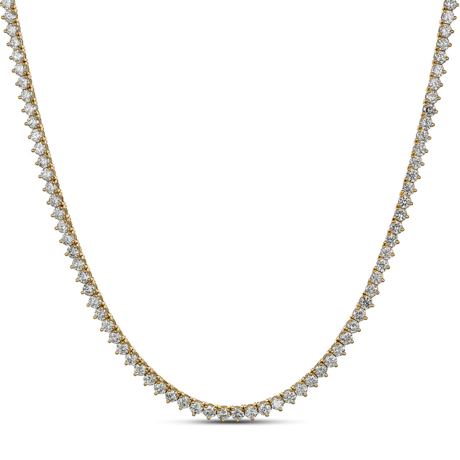 Aura Tennis Necklace 8.50ct | Yellow Gold