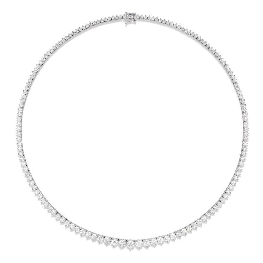 Aura Tennis Necklace 10ct - 11ct | White Gold