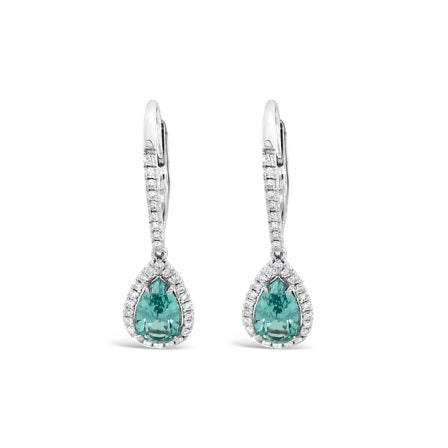 Regal Collection® Tourmaline Drop Earrings | White Gold