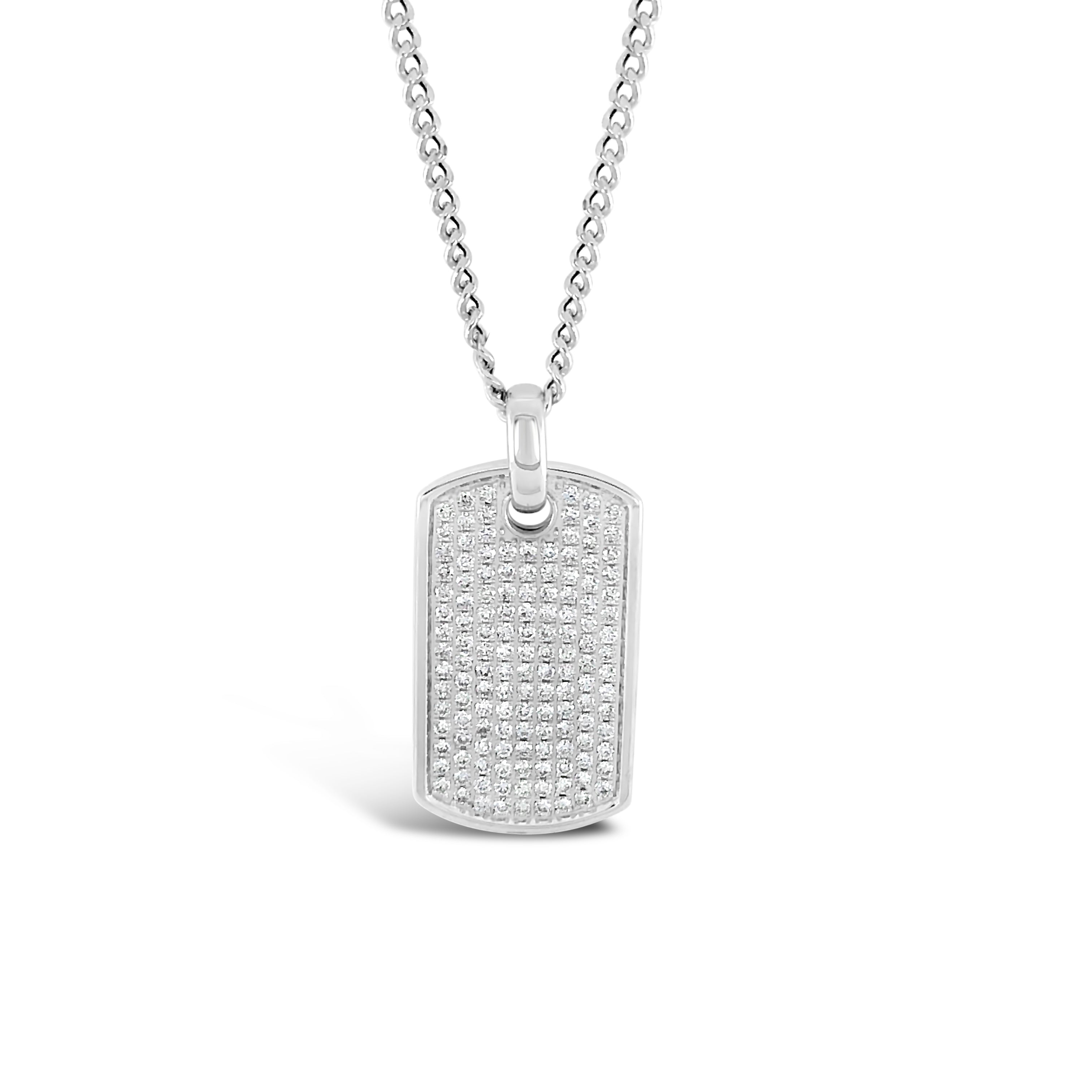 Mens white gold hot sale dog tags