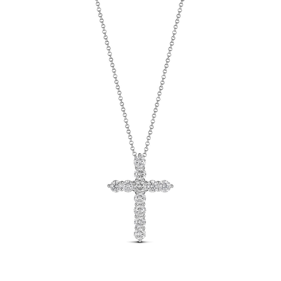 Stella Diamond Cross Necklace | Rose Gold