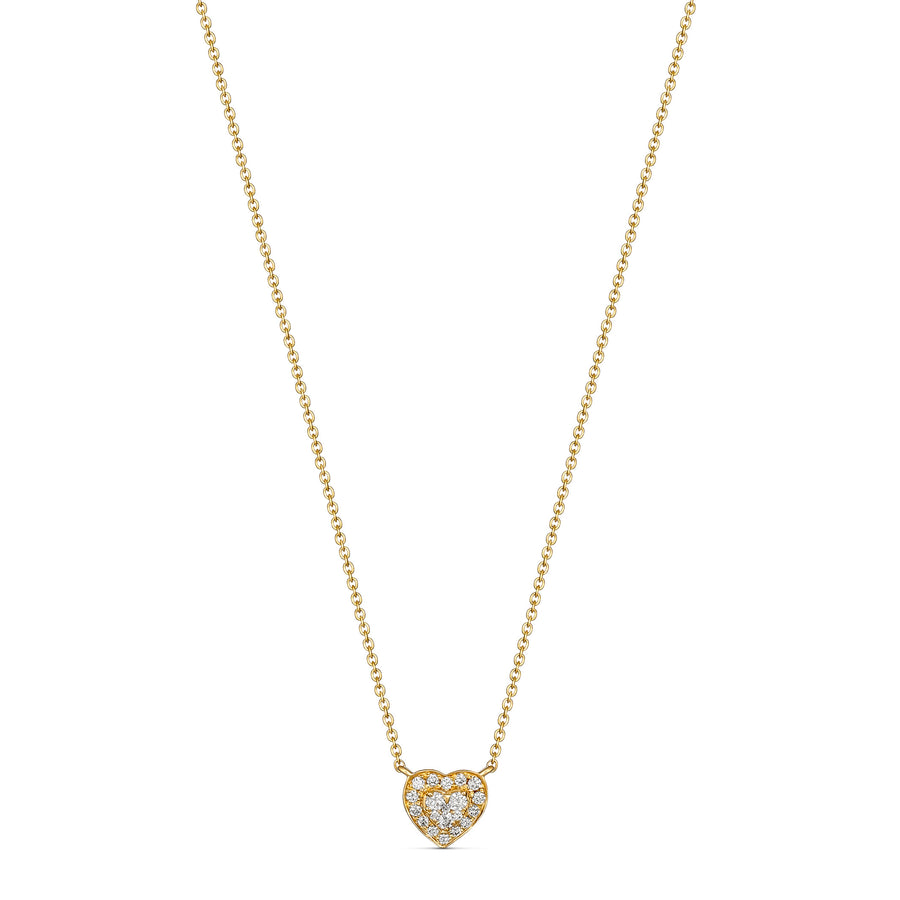 Promise Mini Heart Diamond Necklace | Yellow Gold