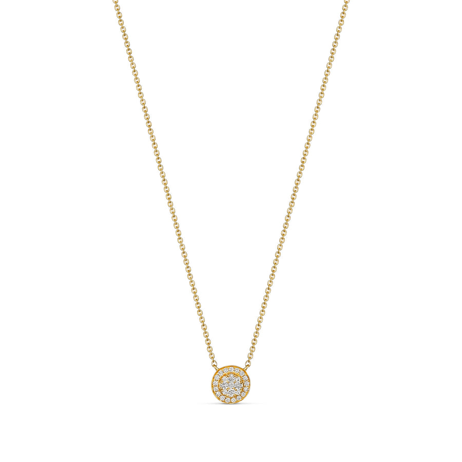 Promise Mini Round Diamond Necklace | Yellow Gold