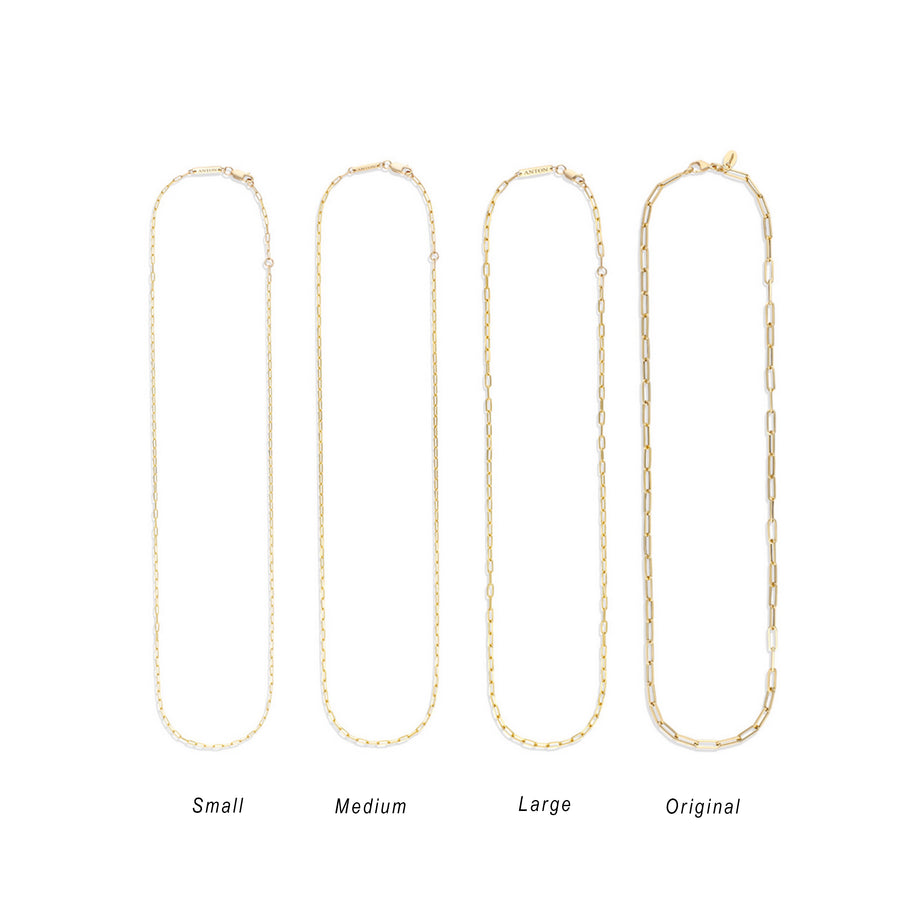 Capri Dreaming® Paperclip Medium Necklace | White Gold