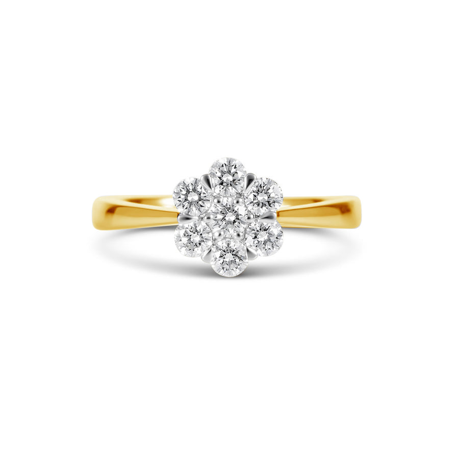 Daisy Diamond Ring | Yellow Gold