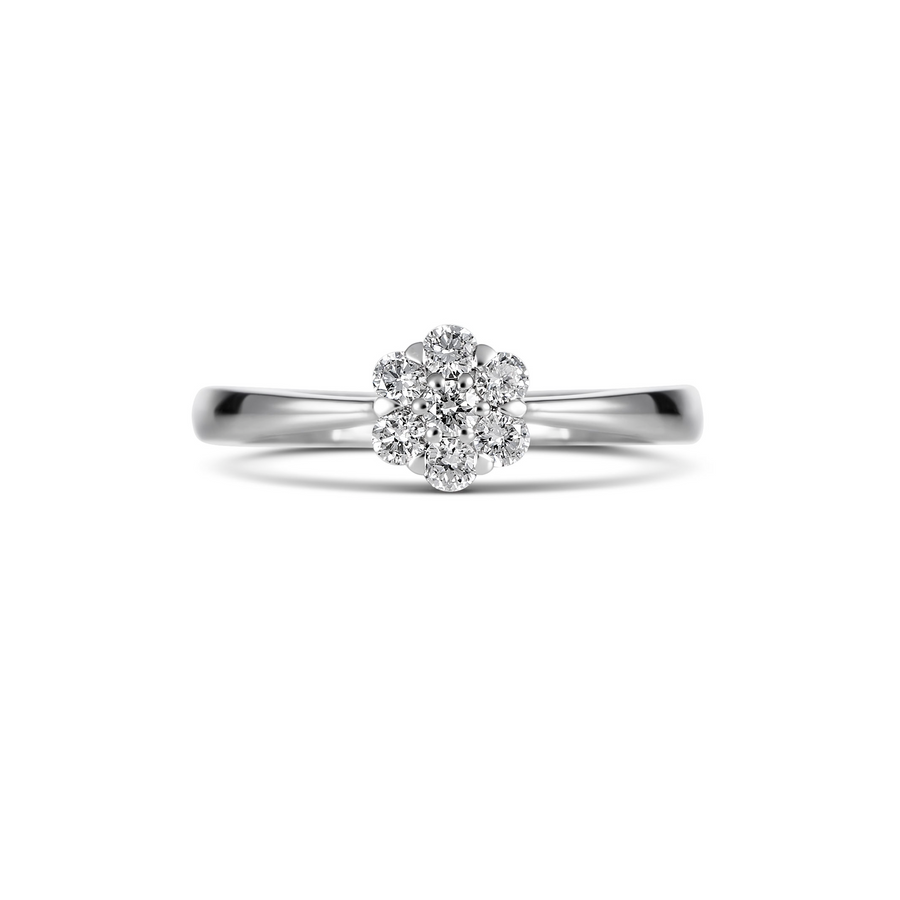 Daisy Diamond Ring | White Gold