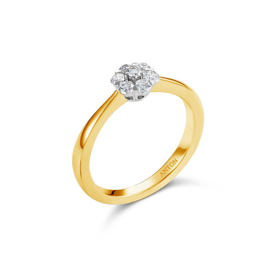 Daisy Diamond Ring | Yellow Gold
