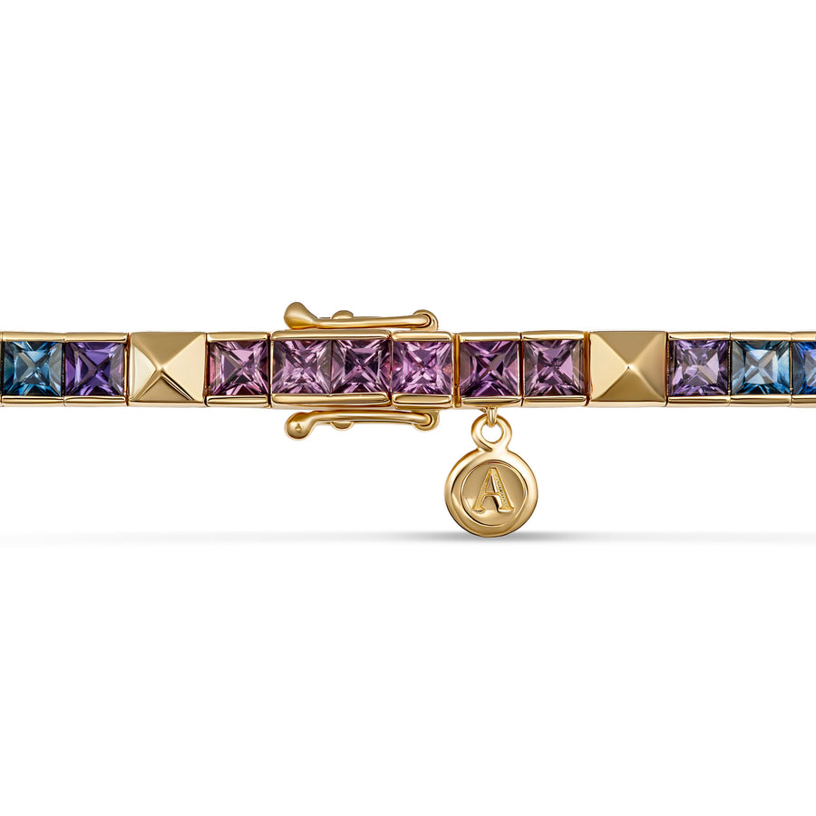 R.08™ Une Rainbow Sapphire Bracelet | Yellow Gold