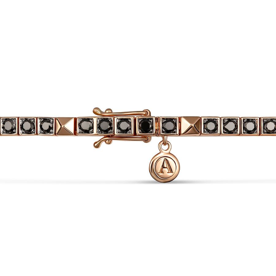R.08™ Une Bracelet with Black Diamonds | Rose Gold