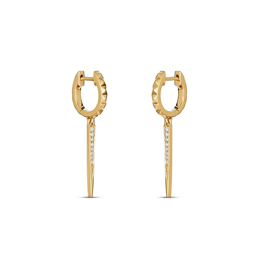 R.08™ Pointe Drop Earrings | Yellow Gold