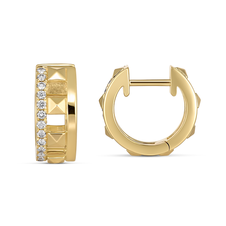 R.08® Contour Diamond Huggies | 18K Yellow Gold