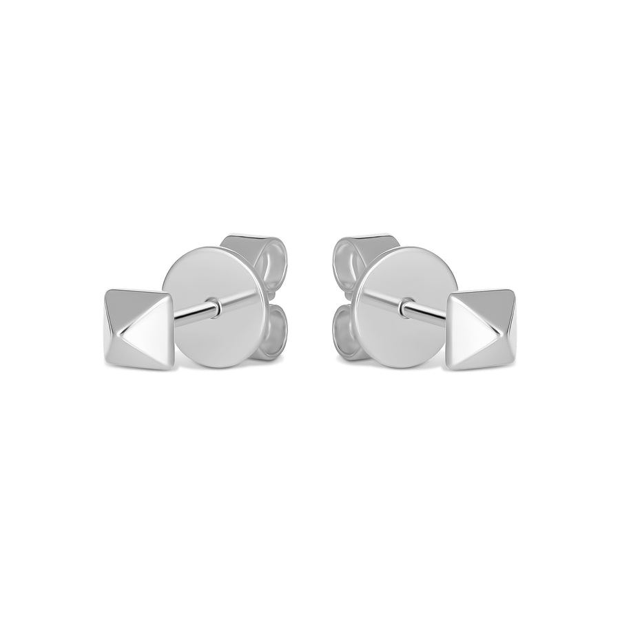 Matrix RockStud Small Stud Earrings in White Gold from Anton Jewellery