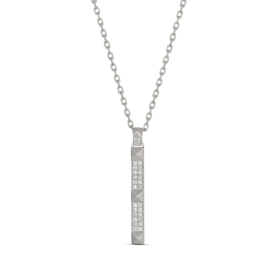 R.08™ Deux Diamond Bar Necklace | White Gold