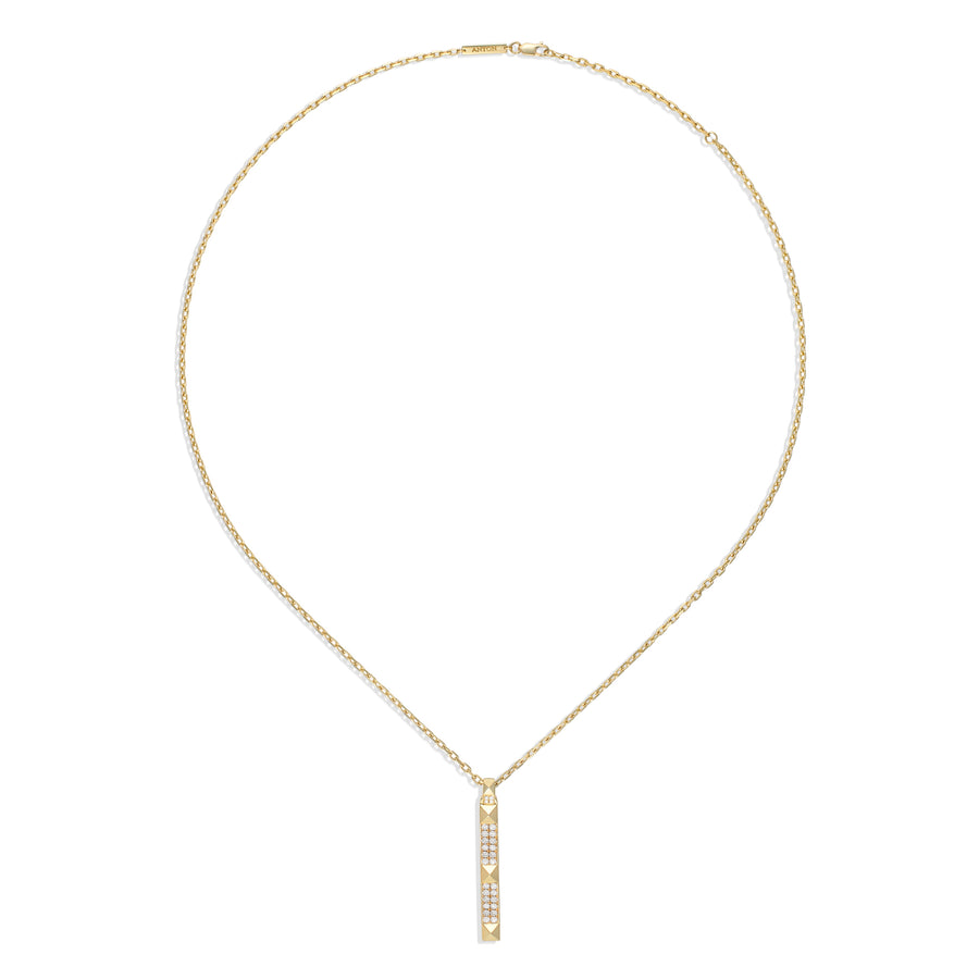 R.08™ Deux Diamond Bar Necklace | Yellow Gold