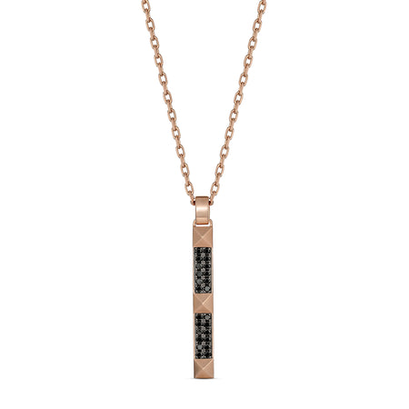 R.08® Deux Diamond Bar Necklace | 18K Rose Gold