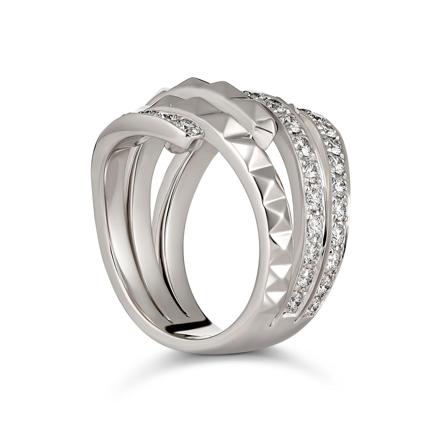 R.08™ Convex Diamond Ring | White Gold
